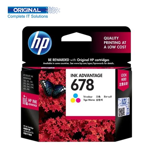 HP 678 Tri-color Original Ink Advantage Cartridge (CZ108AA)