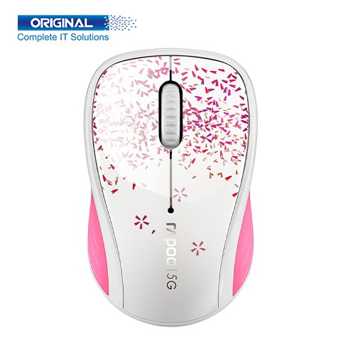 Rapoo 3100P Milky White Wireless Optical Mouse