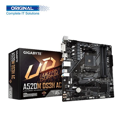 Gigabyte A520M DS3H AC Ultra Durable AMD Motherboard